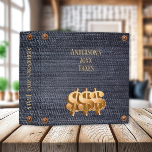 Budget Family Tax Organizer•Blue Jean• 3 Ring Binder