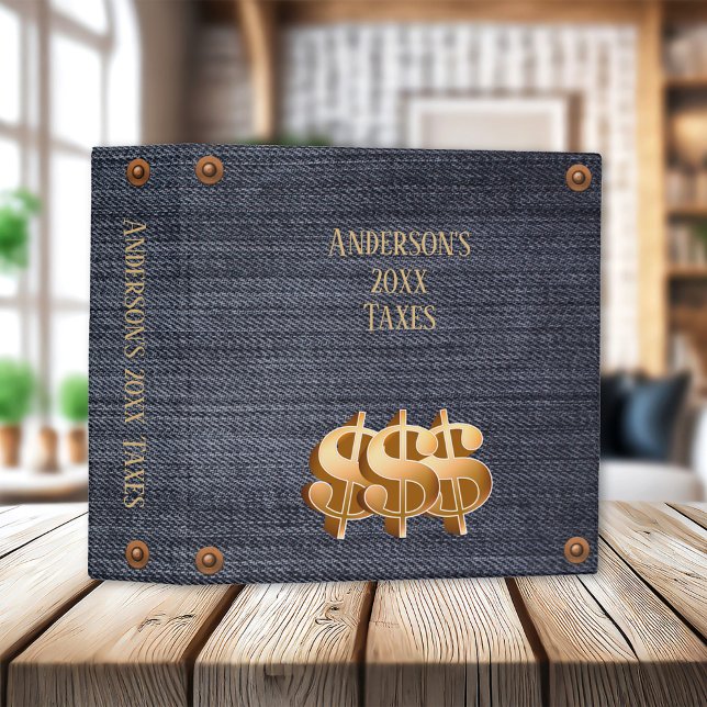 Budget Family Tax Organizer•Blue Jean• 3 Ring Binder (Creator Uploaded)