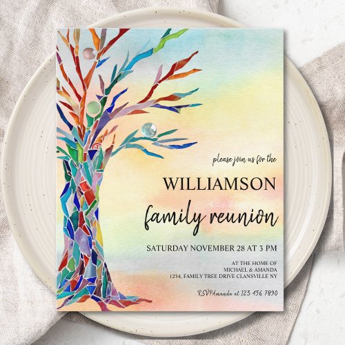 Budget Family Tree Family Reunion Invitation