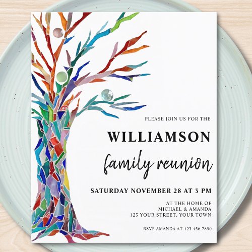 Budget Family Tree Family Reunion Invitation Flyer