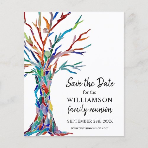 Budget Family Tree Family Reunion Save the Date Flyer