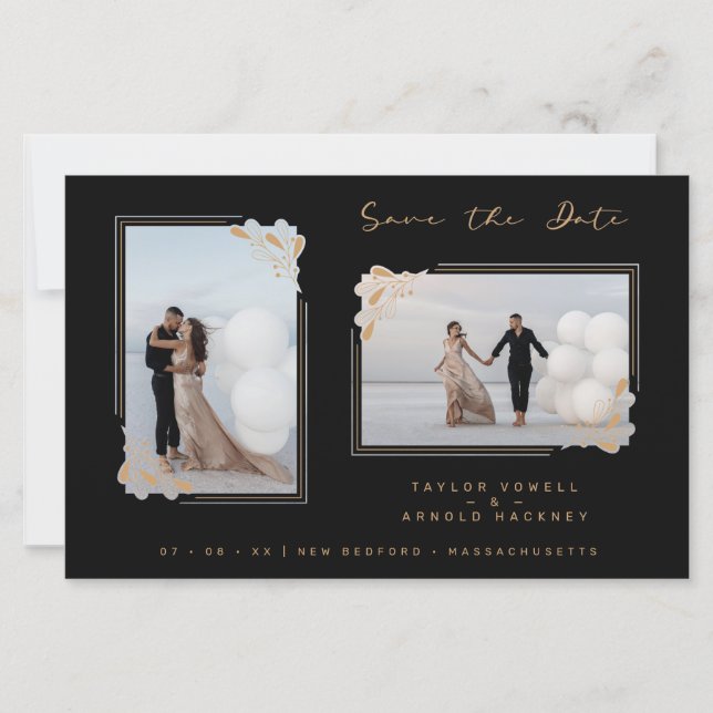 Budget Fancy Golden Minimalist Branches 2 Photos (Front)