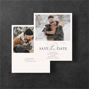 Budget Fancy Script Wedding Save The Date Flyer