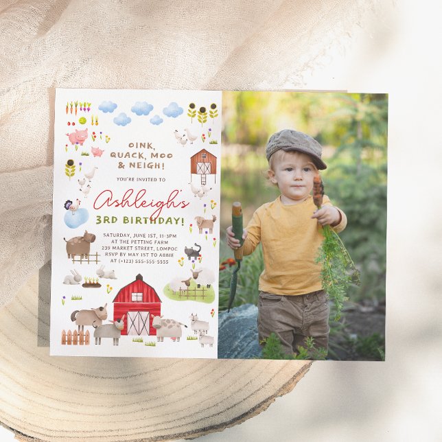 Budget Farm Animals Bash Photo Birthday Party (Creator Uploaded)