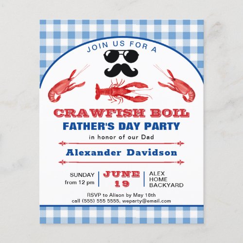 BUDGET Fathers Day Crawfish Boil Party Invitation