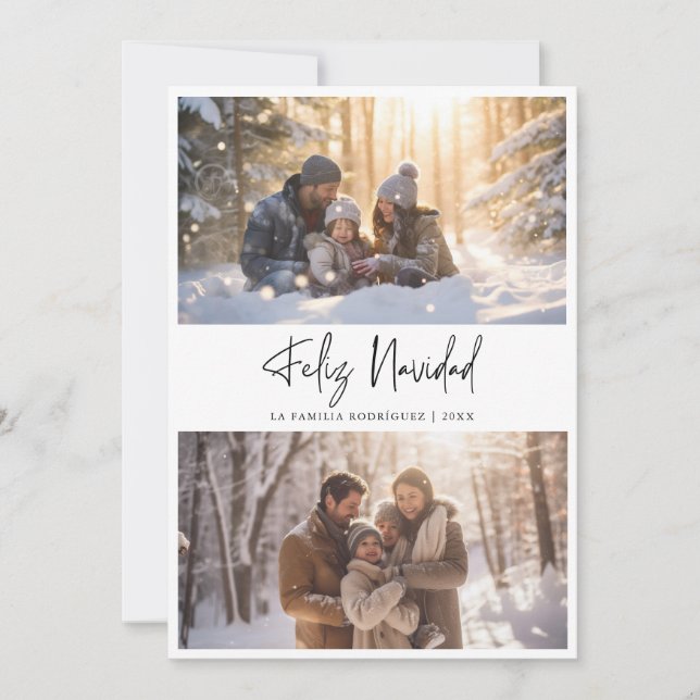 Budget Feliz Navidad Spanish Christmas Photo Card (Front)