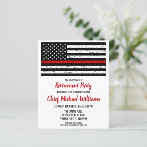Budget Fire Department Firefighter Retirement Card | Zazzle