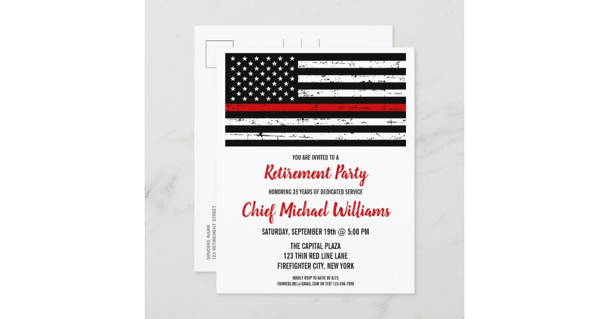 Budget Fire Department Firefighter Retirement Card | Zazzle