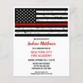 Budget Firefighter Fire Academy Graduation Invites (Front)