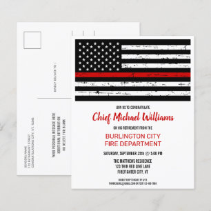 Budget Firefighter Retirement Fire Department Card