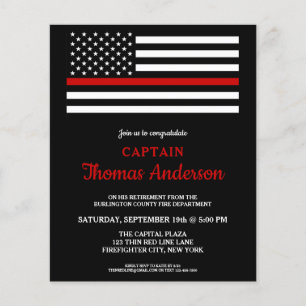 Budget Firefighter Retirement Invitations