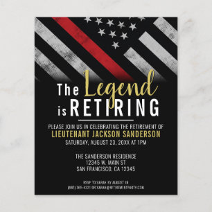 Budget Firefighter Retirement Party Invitation