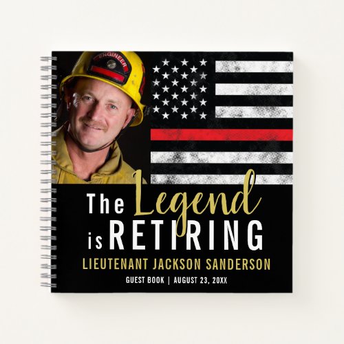 Budget Firefighter Retirement Red Line Guest Book