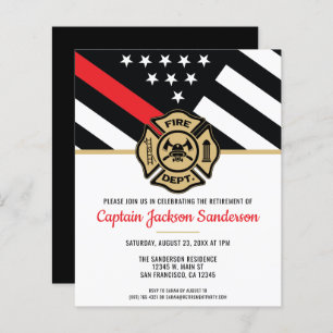 Budget Firefighter Retirement Red Line Invitation