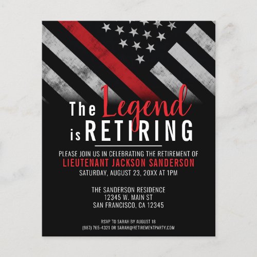Budget Firefighter Retirement Red Line Invitation