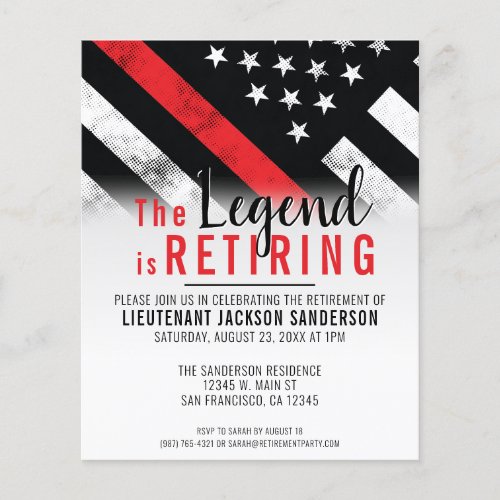 Budget Firefighter Retirement Red Line Invitation