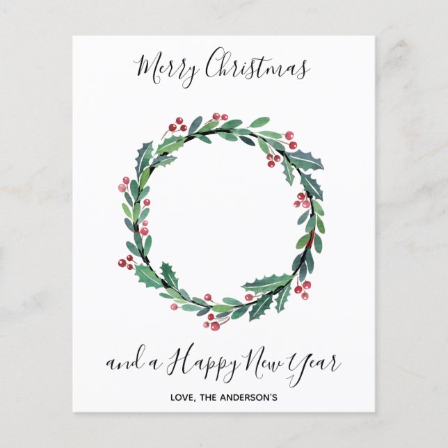 Budget Firefighter Thin Red Line Christmas Card (Front)