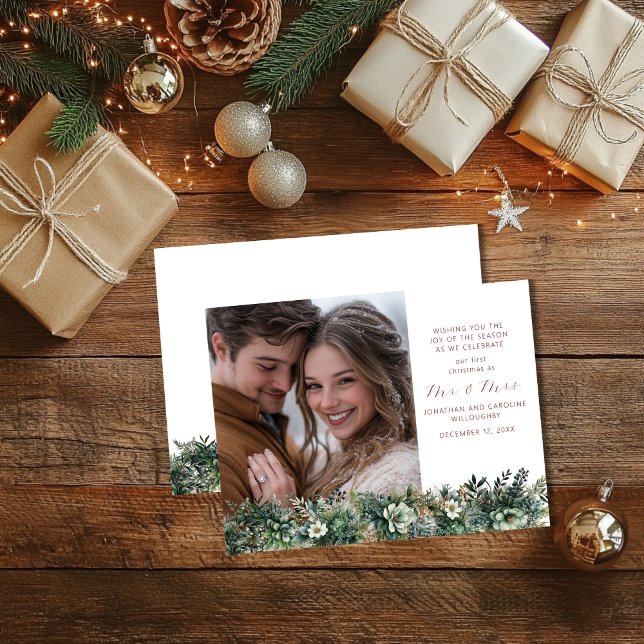 Budget First Christmas Mr. & Mrs. Christmas Card (Creator Uploaded)