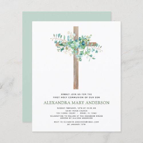 Budget First Holy Communion Greenery Eucalyptus