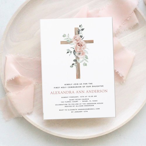Budget First Holy Communion Pink Dusty Rose