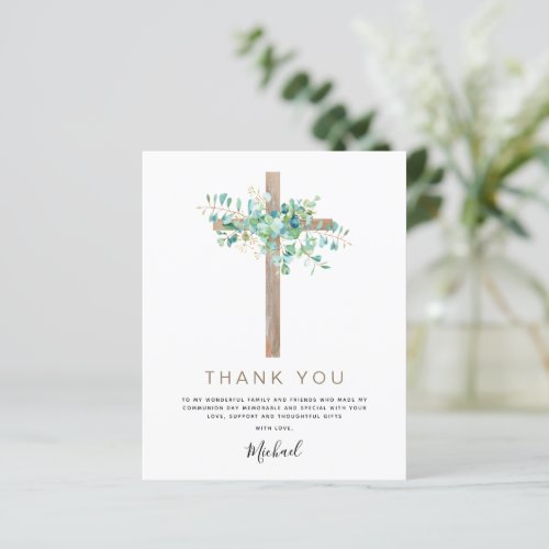 Budget First Holy Communion Thank You Eucalyptus