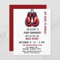 Budget First Knockout Boxing Birthday Invitation