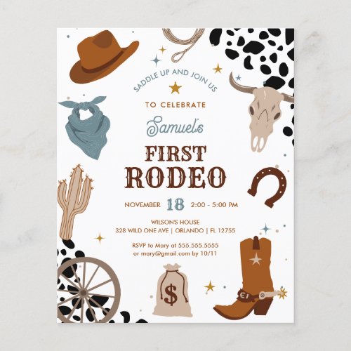 Budget First Rodeo  Western Boy First Birthday