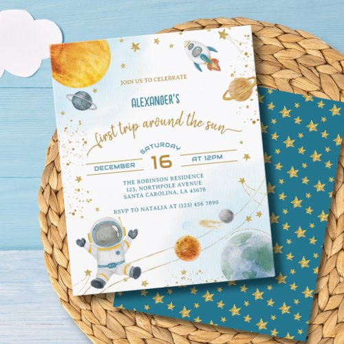 Budget First Trip Around the Sun Space Birthday