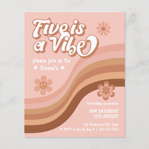 Budget Five is a Vibe Retro Daisy Girl Birthday 