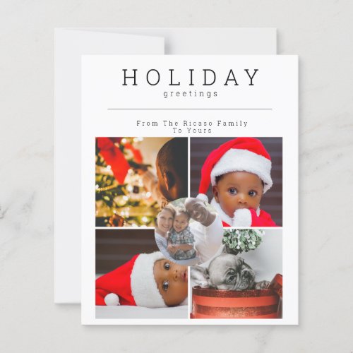 BUDGET Five Photo Holiday Photo Personalized