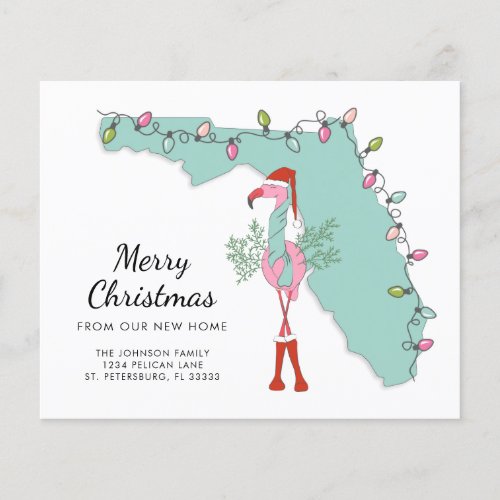 Budget Flamingo Florida Holiday Moving Card