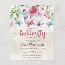 Budget Floral Butterfly Garden Baby Shower