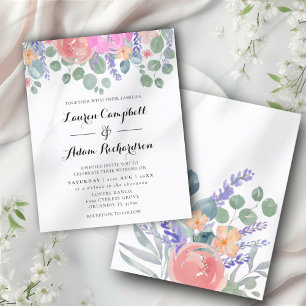 Budget Floral & Eucalyptus Watercolor Wedding