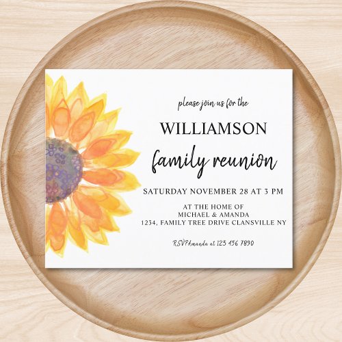 Budget Floral Family Reunion Invitation