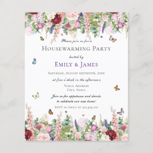 Budget Floral Housewarming Party