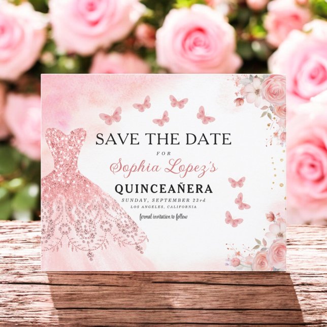 Budget Floral Pink Princess Birthday Quinceanera Flyer (Creator Uploaded)