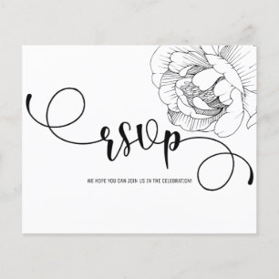 Budget Floral/RSVP card. Flyer