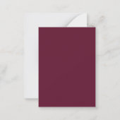 budget floral stag burgundy wedding save the date note card (Back)