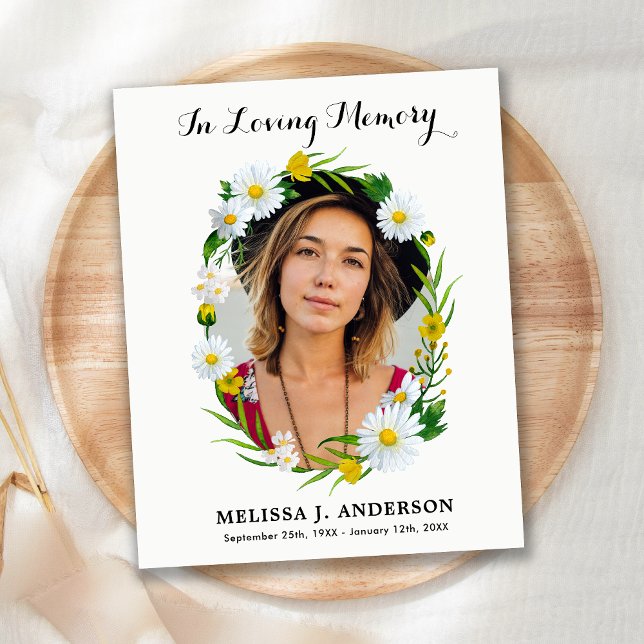  Budget Floral Sympathy Photo Funeral Thank You (Creator Uploaded)