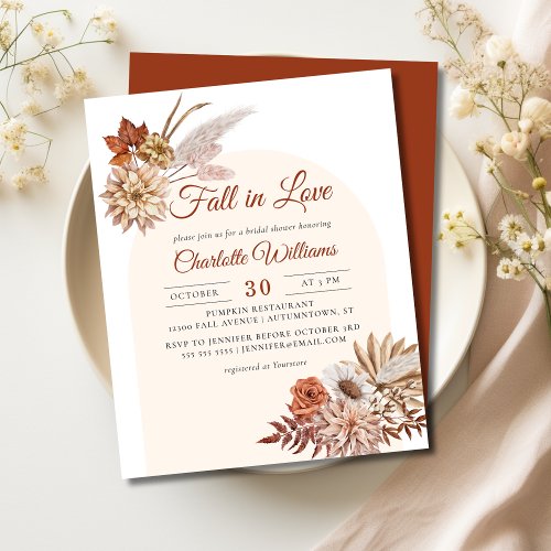 Budget Floral Terracotta Boho Bridal Shower Invite