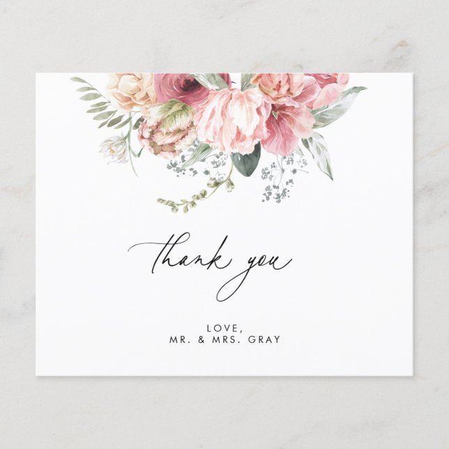 Budget Floral Thank You Card | Annabeth Flyer (Front)
