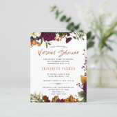 Budget floral virtual bridal shower invitation (Standing Front)