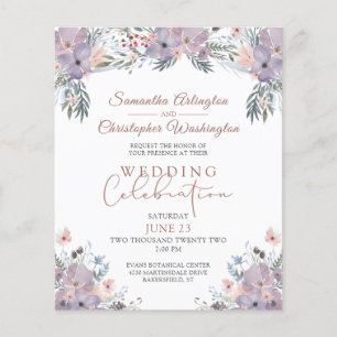 Budget Floral Wedding Celebration Invitation