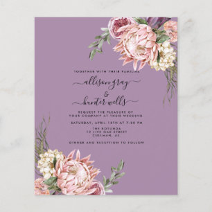 Budget Floral Wedding Invitation Aubrey Flyer