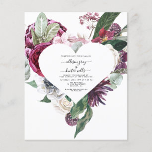 Budget Floral Wedding Invitation Laural Flyer