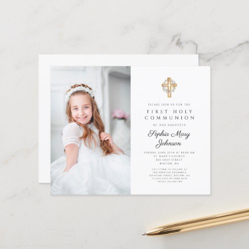 Budget Floral Wreath Photo Girl First Communion