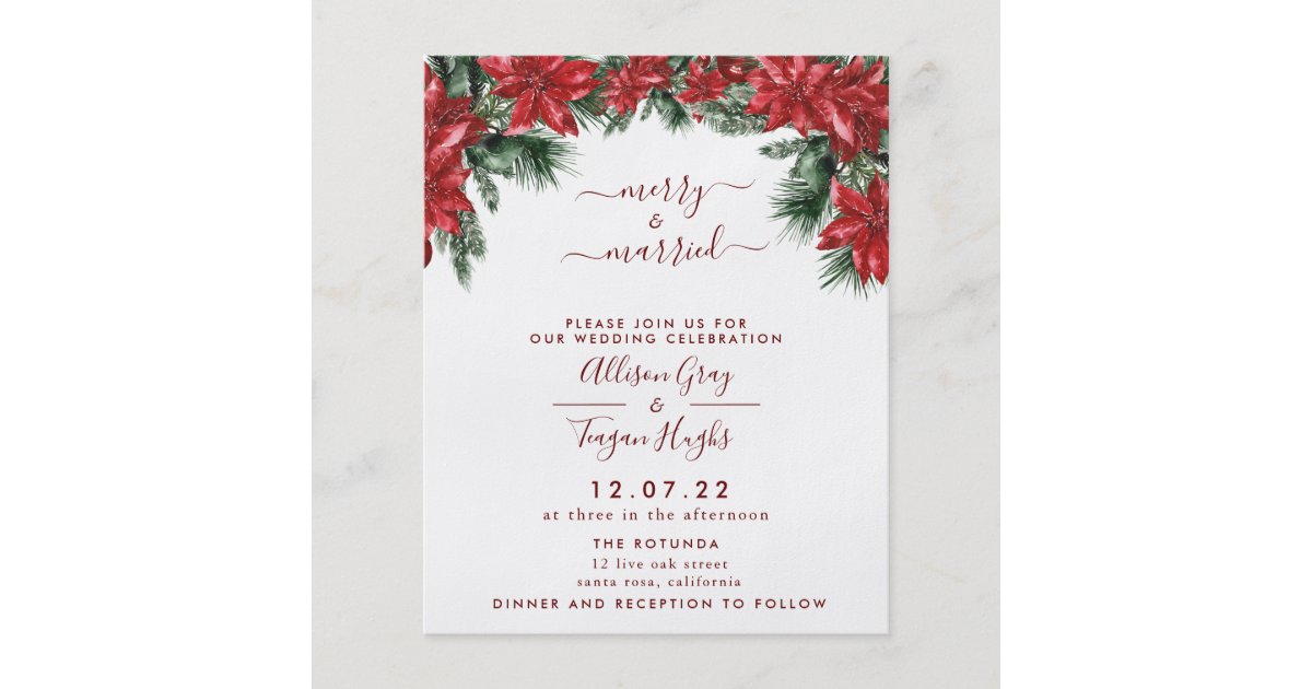 Budget Floral Wreath Wedding Invitation Flyer | Zazzle