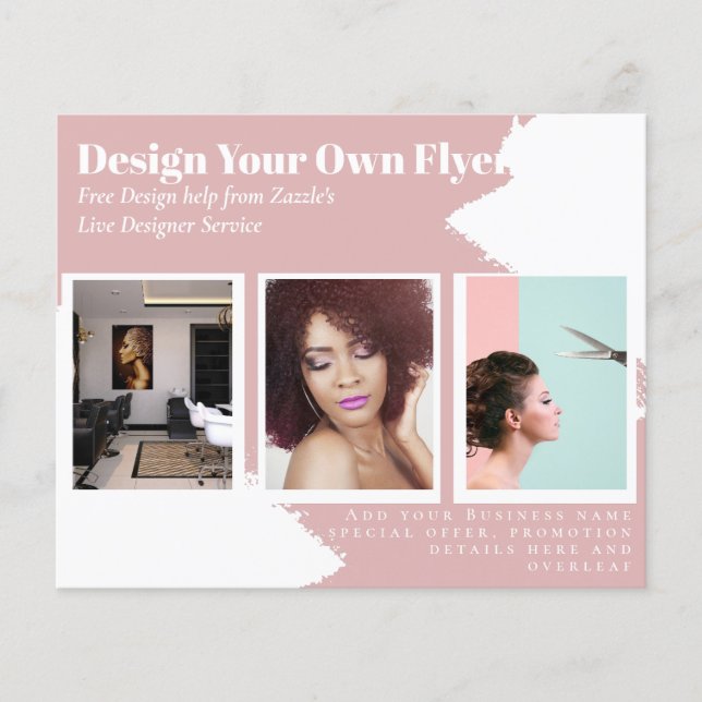 BUDGET Flyer FREE Design Template Abstract Pink (Front)