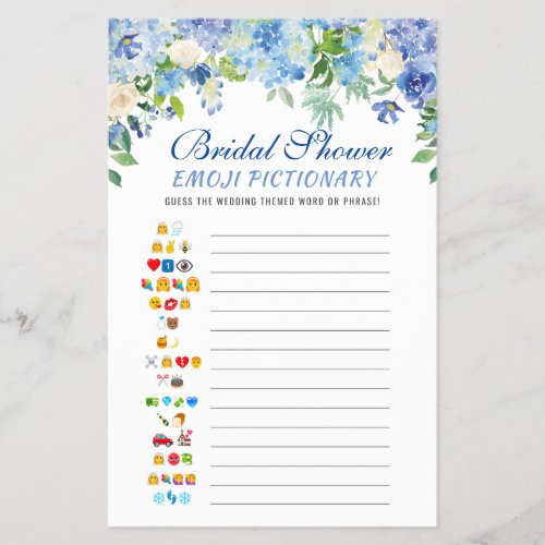 Budget FLYER PAPER Blue Hydrangea Watercolor Game