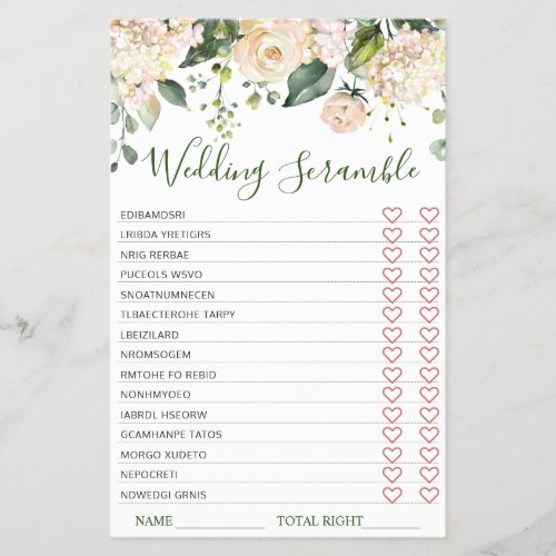 Budget FLYER PAPER Pink Blush Flowers Game